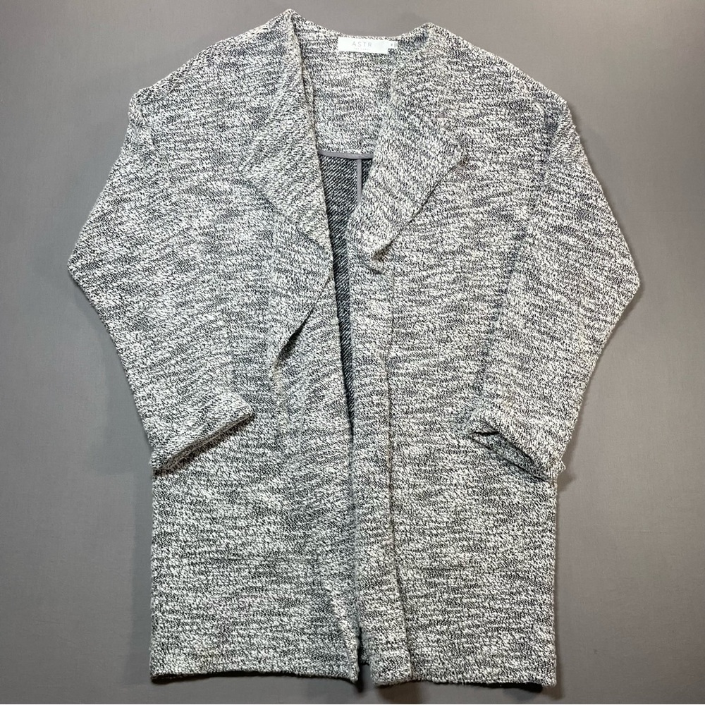 ASTR the Label Draped Open Front Long Knit Sweater Cardigan - Womens Medium